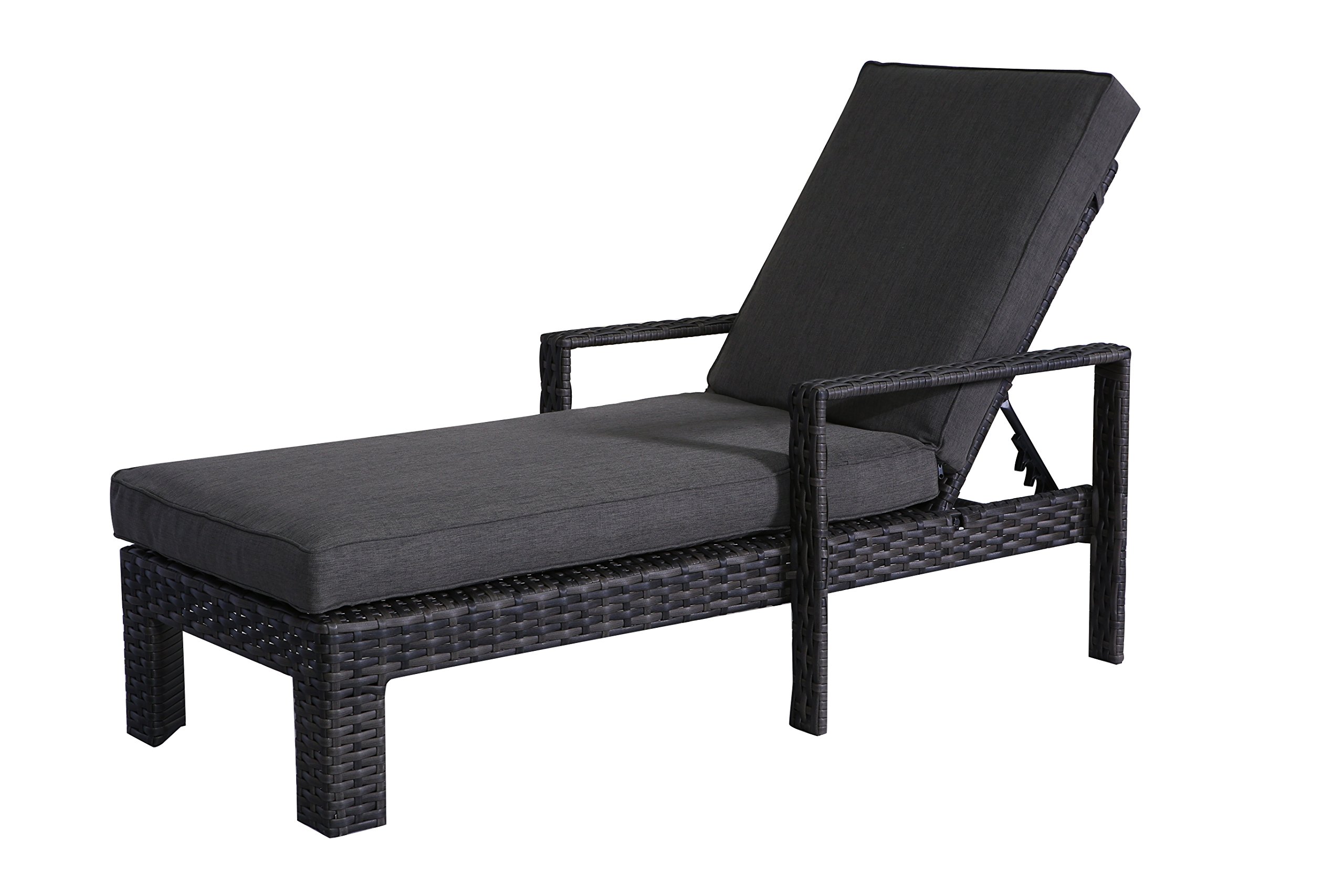 Amazon Com Teva Patio Bora Bora Wicker Rattan Patio Chaise Lounge With Olefin Cushion Furniture Decor