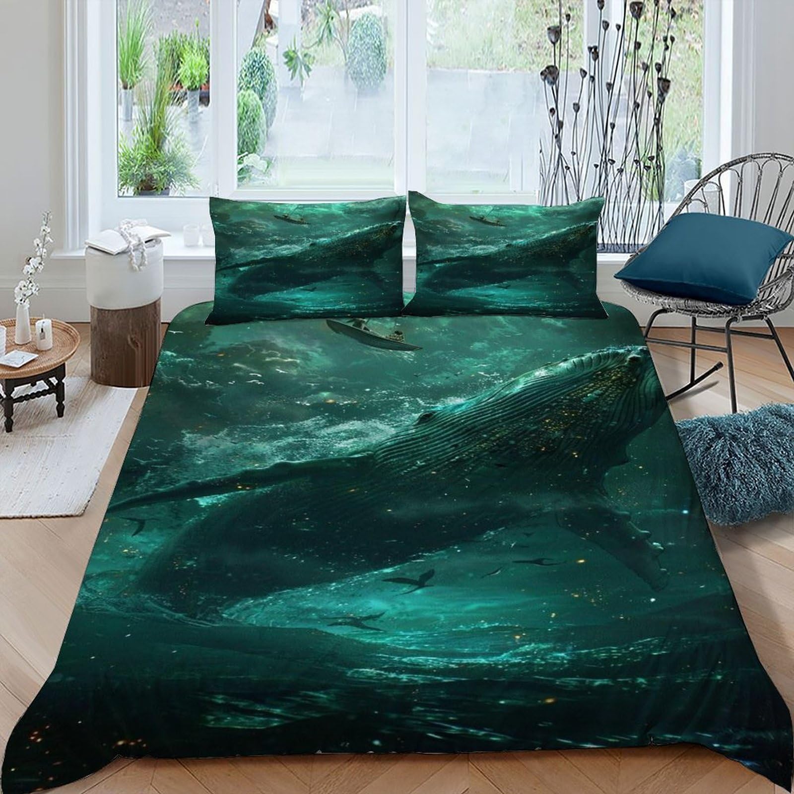 Housses de couettes king size faciles à border avec fermeture éclair pour lit adulte design