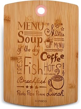 Karaca Mottolu Kesme Tahtası