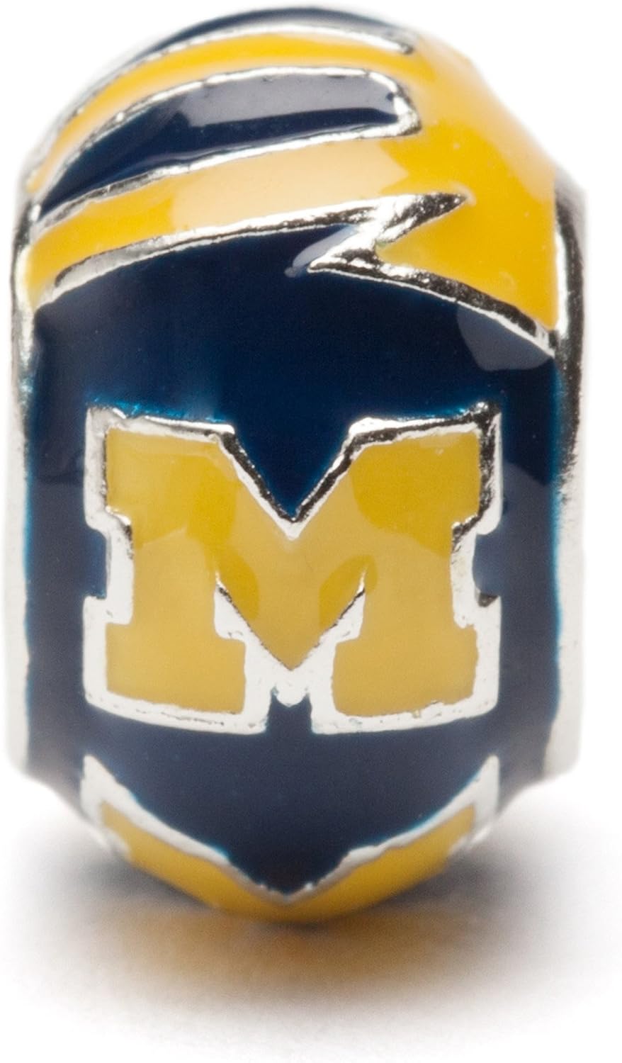 Stone Armory Charm for Michigan Wolverines – University of Michigan Charm Features Round M – Stainless Steel Compatible with Pandora Bracelets – UM Jewelry - Gift for Fans & Alumni