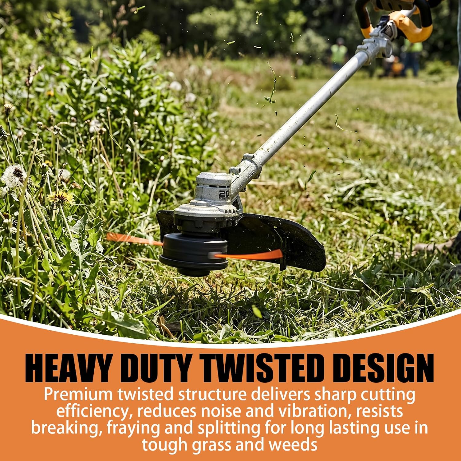 0.155 Inch x 68FT Twisted String Trimmer Line, Heavy Duty Replacement Trimmer Line Compatible for Earth-Quake, Senix, Toro 58620, Built, Universal Walk Behind String Trimmers