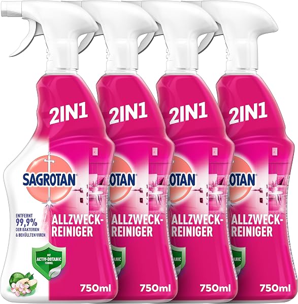 Sagrotan Allzweck-Reiniger Blütenfrische & Grüner Apfel 4x750ml