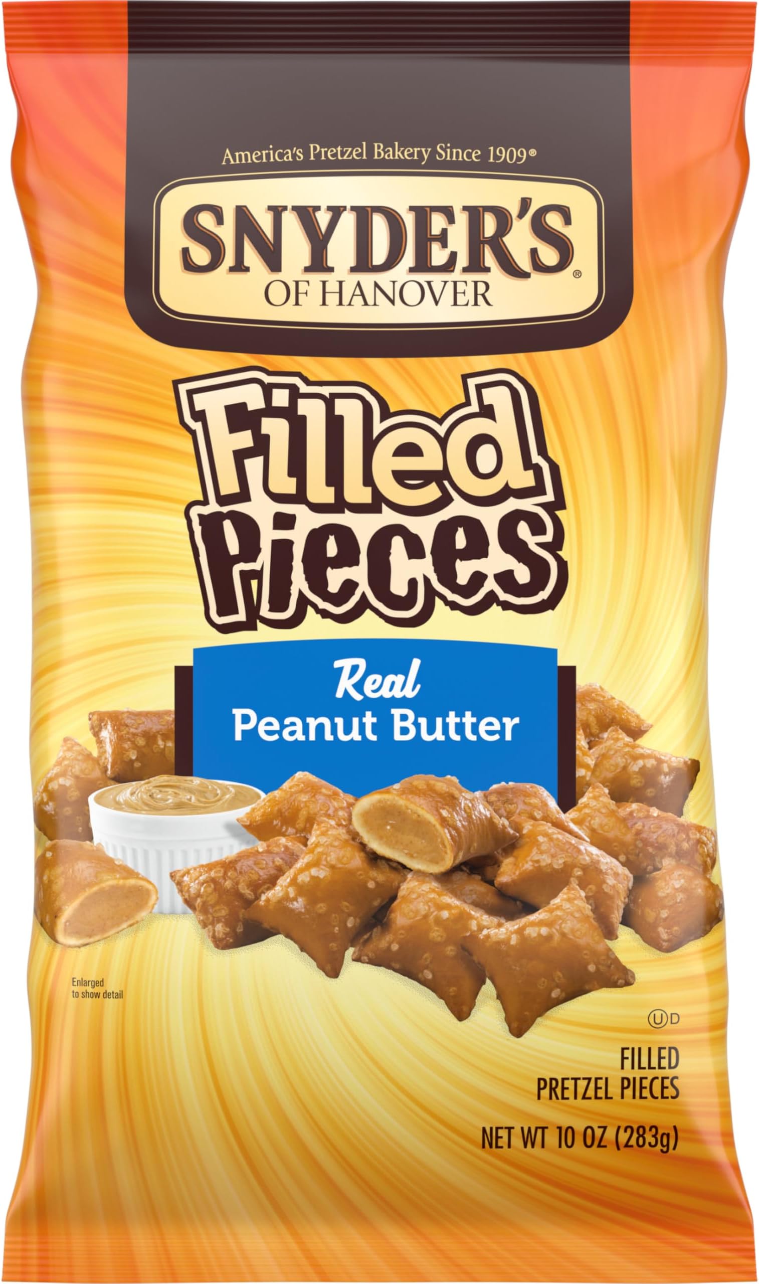 Filled Pretzels, Peanut Butter, 10 oz by Snyder's of Hanover