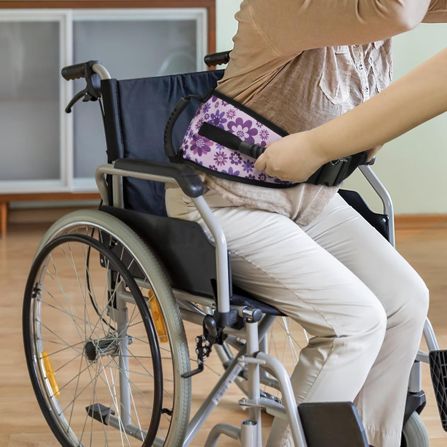 MDSTOP Gait Belt Transfer Belt for Seniors, Anti-Slip Gate Belt for Elderly Lifting with Quick Release Buckle, Medical Belt for Lifting Patients, for Handicap, Physical Therapy, Elderly (Purple)