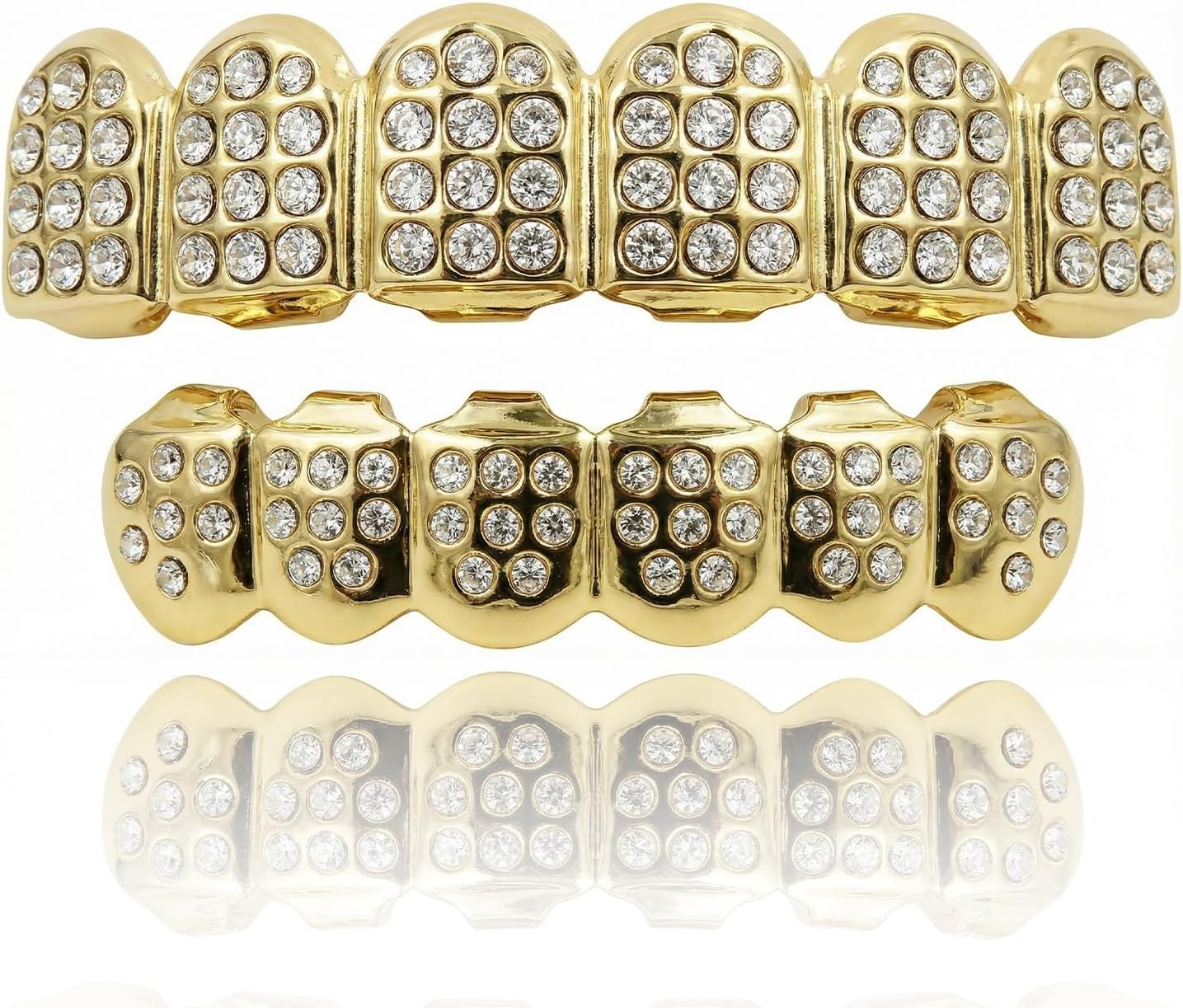 Grills dentales dorados hip hop para hombres y mujeres