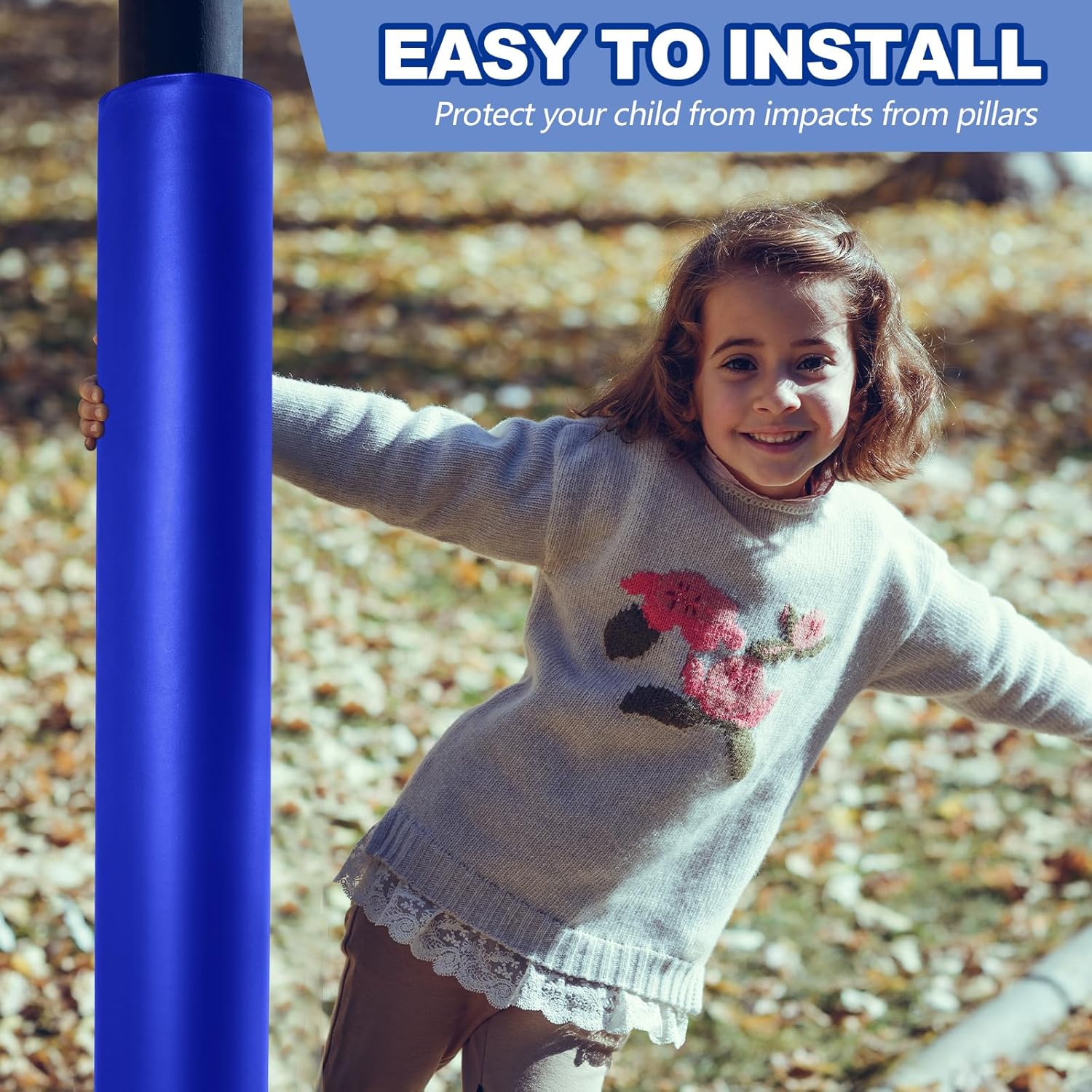 3.5" Basketball Pole Pads 47.2" Tall Basketball Pole Paddings Weather Resistant Waterproof Garage All Weather Pad for Player Protection and Safety