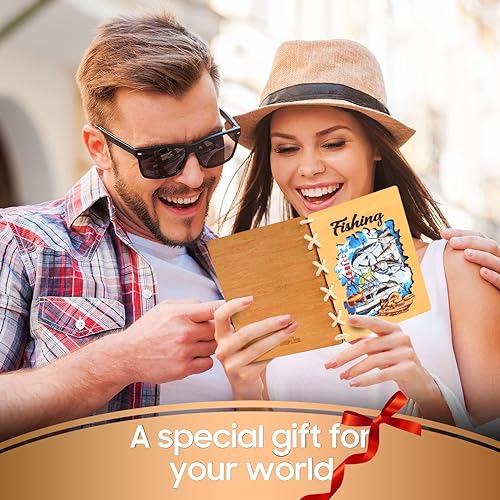 Miniatura 6 de DEPLEE Tarjetas de madera de camping con diseño único para el día del padre, cumpleaños o cualquier ocasión, tarjetas de feliz aniversario, tarjeta