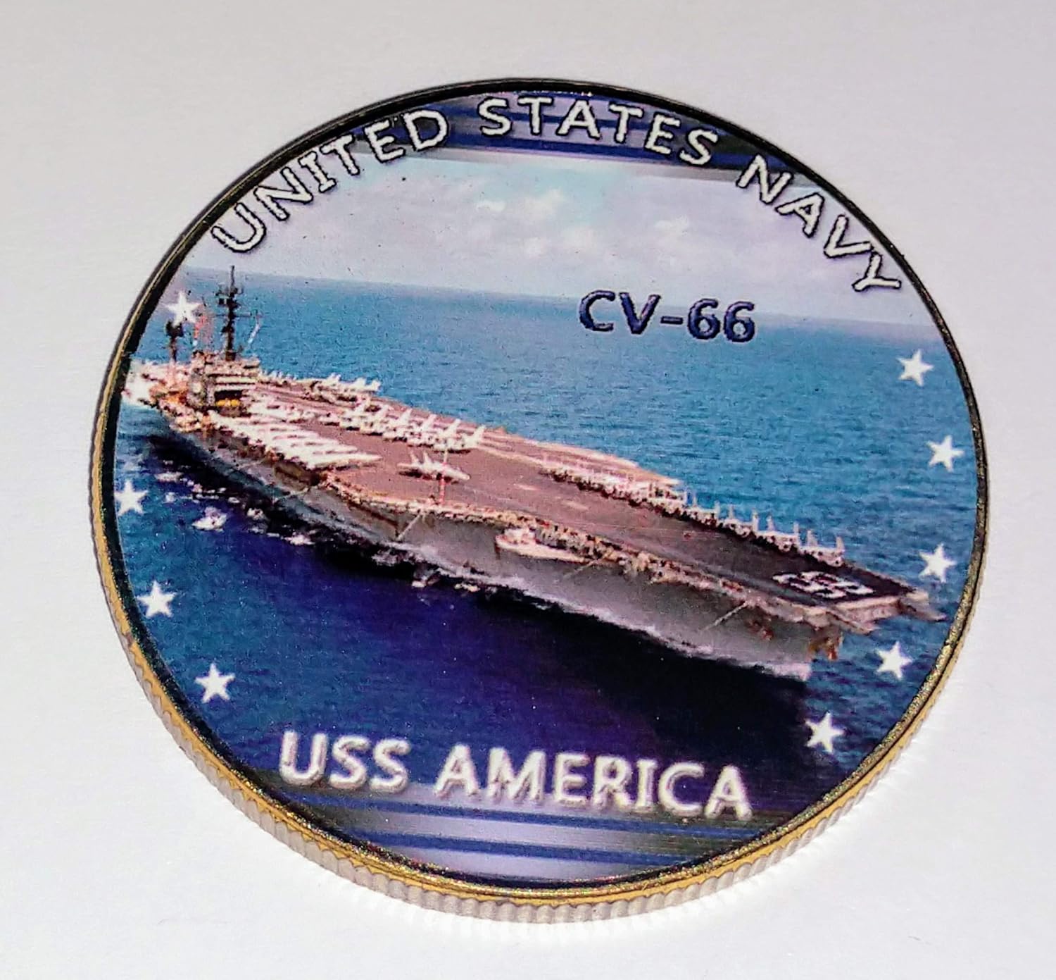 Navy USS America CV-66#45 Military Honor Challenge Coin