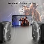 Oraolo Bluetooth Speaker, IPX7 Waterproof Portable Bluetooth Speaker with Stereo Sound, Bluetooth 5.4, Support AUX/TF Card, TWS Pairing,Small Wireless Speaker for Home, Shower, Outdoors, Travel Black