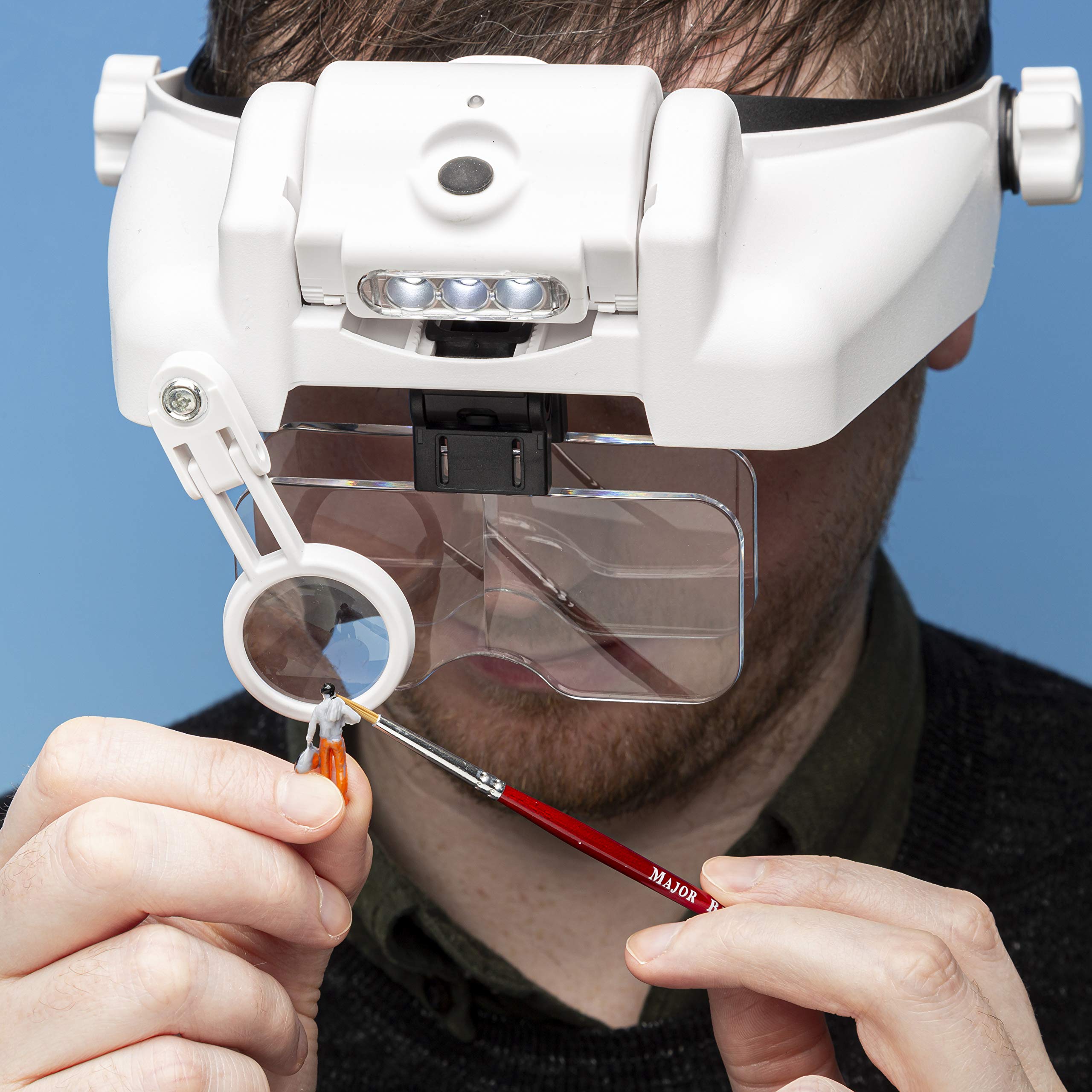 Lightcraft Profesjonalna lupa LED z powiększeniem dwupłytkowym i lupą, LC1769USB