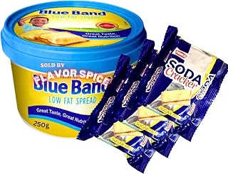 Blue Band Low-Fat Margarine Spread 250g - No Cholesterol, Sugar-Free + 2 Free Cream Crackers Packs