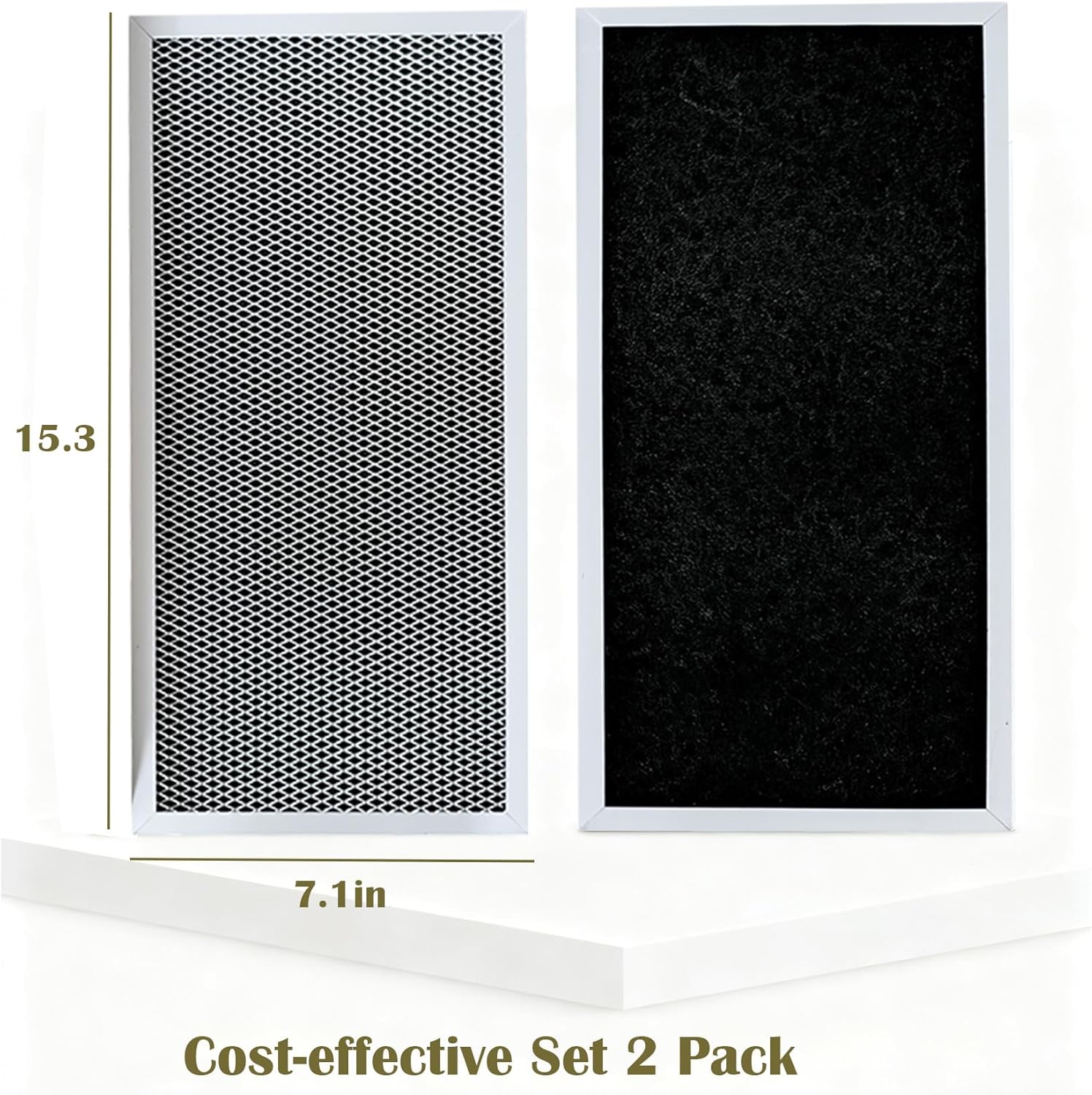 SV02300 Air Exchanger Filter (15-3/8 x 7-1/8 x 5/8) for Venmar Broan VanEE Systems - High-Efficiency Home HVAC Filter Replacement, 2-Pack