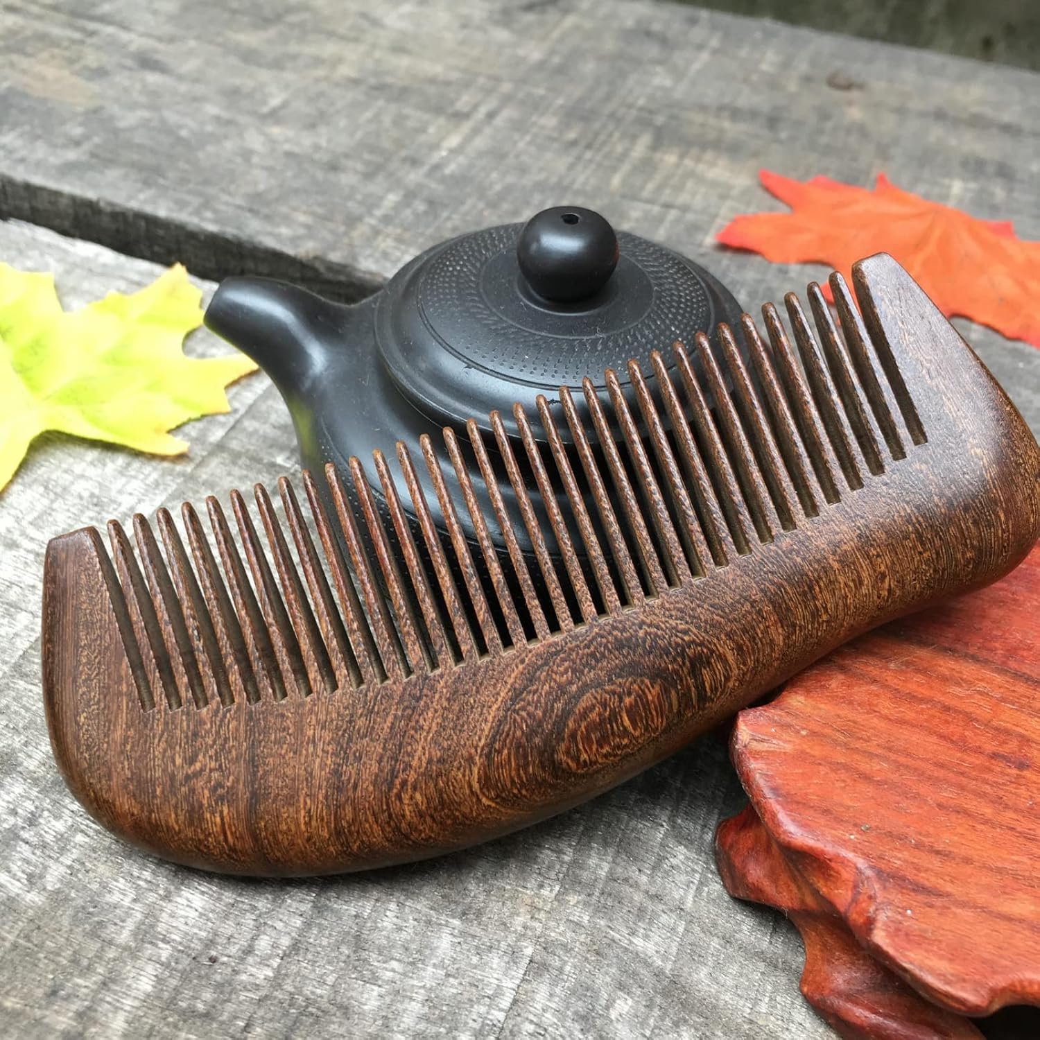 Comb Hair Care Pocket Combs Black Wood Combs Hair Combs Handicrafts Portable and Durable Hair Combs for Women Beautiful Wood Grain Hair Brush