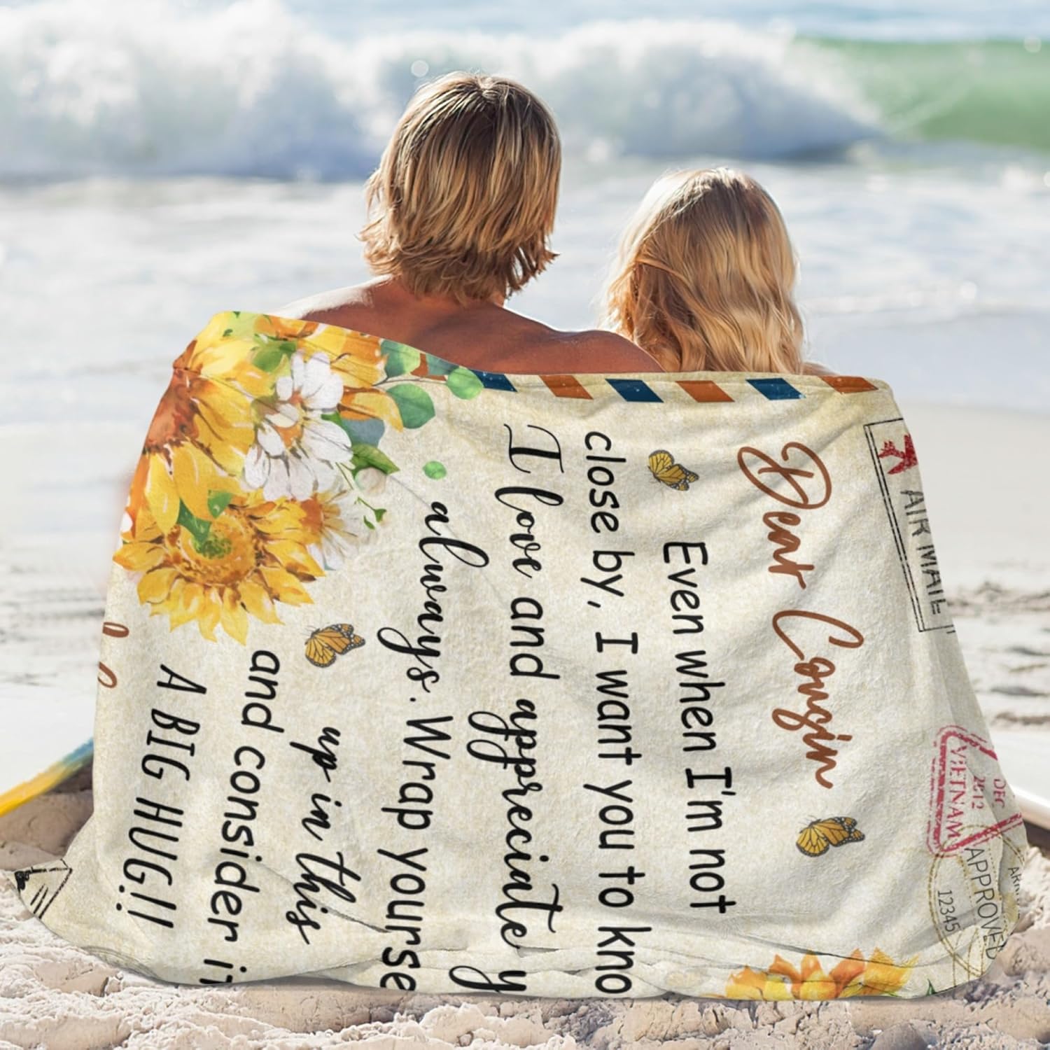 Cousin Gifts for Women, Cousin Gifts, Cousin Birthday Gifts for Women, Gift for Cousin Female, Cousin Gifts for Christmas, Cousin Throw Blanket 60"X80"