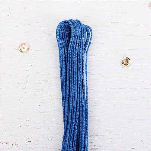 Vista 102 de Threadart - Hilo de bordar de algodón largo egipcio de alta calidad, 12 madejas Morado 6 hilos divisibles de 8.75 yardas cada uno para bordado a