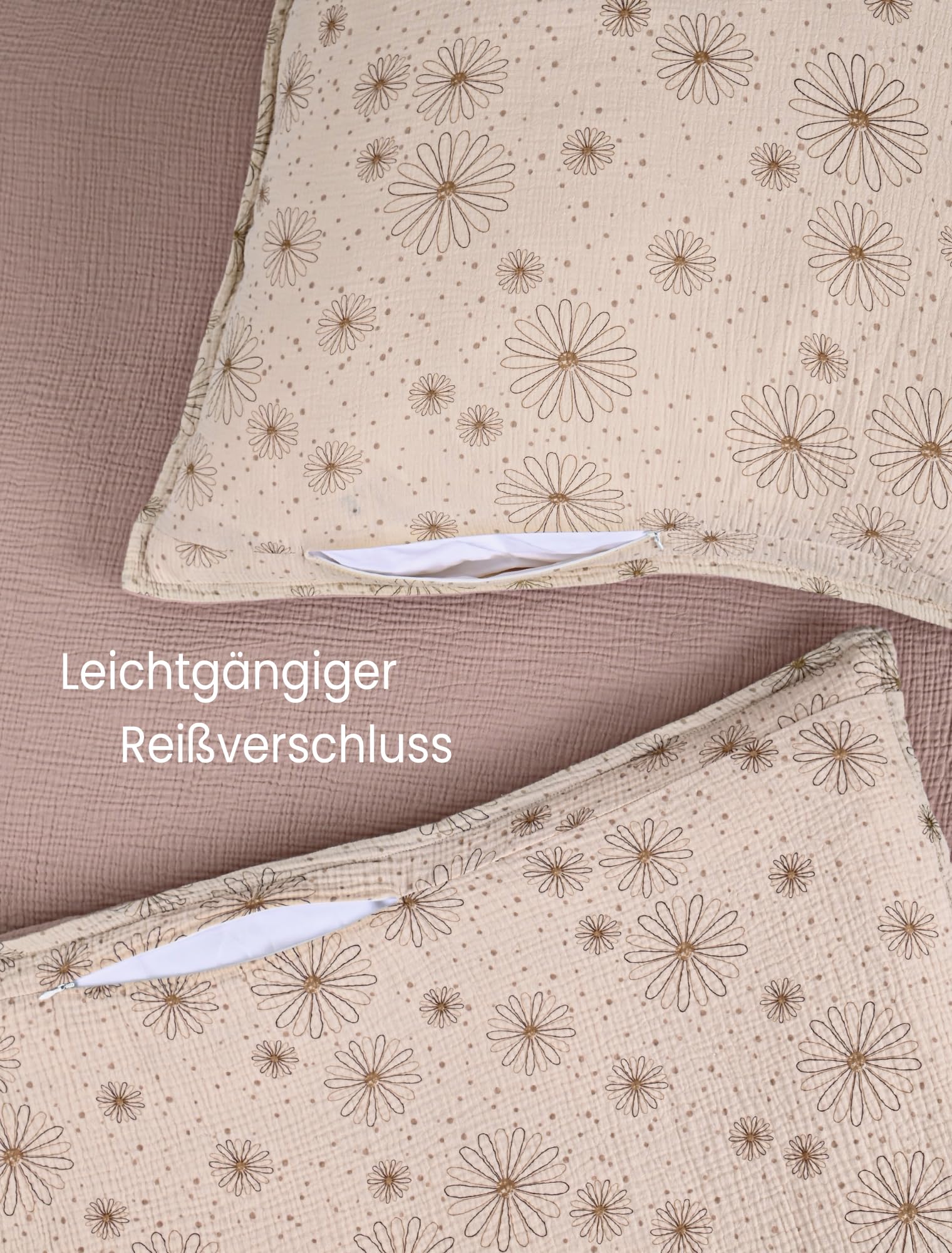 lulumoon Pościel dziecięca 135 x 200: poszwa na kołdrę 135 x 200 + poszewka na poduszkę 80 x 80 cm z bawełny Oeko-Tex Standard – lekka i wygodna pościel dla dzieci