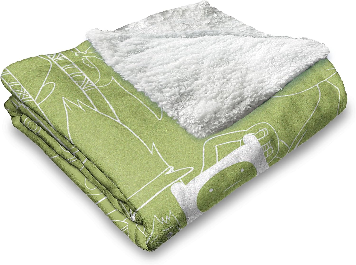 Northwest Adventure Time Friends All Over Silk Touch Sherpa Throw Blanket 50x60 inches