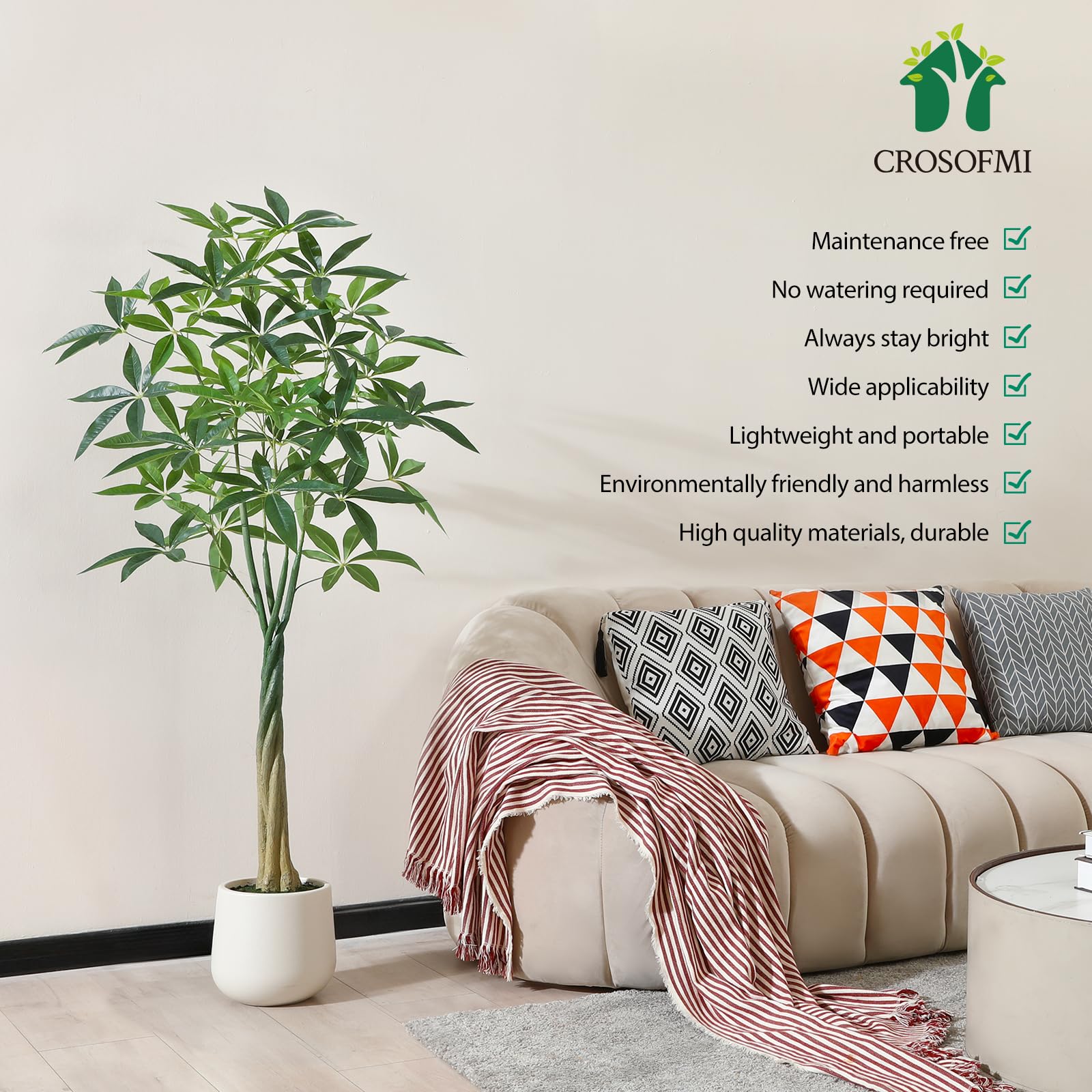 Künstliche Palme 170 Cm Im Topf – Kunstpflanze Wie Echt Für Wohnzimmer, Balkon & Büro