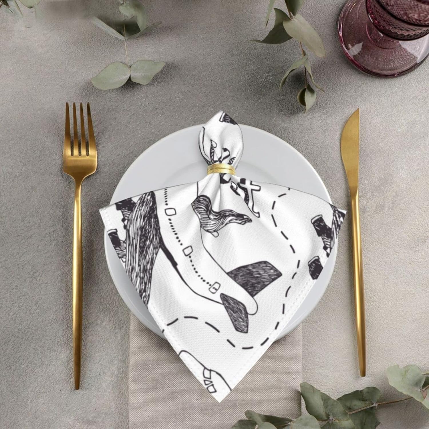 Amazon Co Jp フライト テーブルナプキン ダイニングテーブル 方形 ナプキンリング 洗える ナプキンクロス ランチ 夕食 ホテル ファッション バンケット 卓上用品 四角 50x50cm xin ホーム キッチン