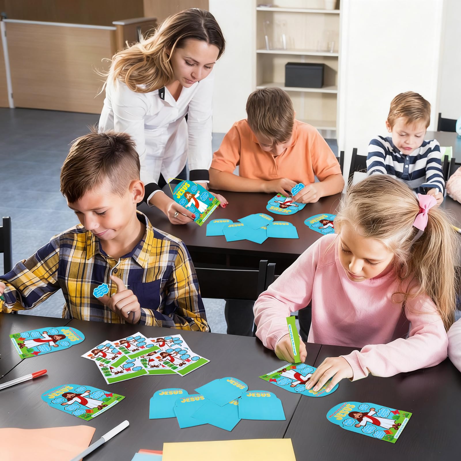 Motipuns Bastelset "What a Friend We Have in Jesus", christlicher Urlaub, Bibelschule, Basteln für Kinder, Klassenzimmer, Sonntag, Schule, Kirche, Aktivitäten, Camping, Partygeschenke, 24-teilig