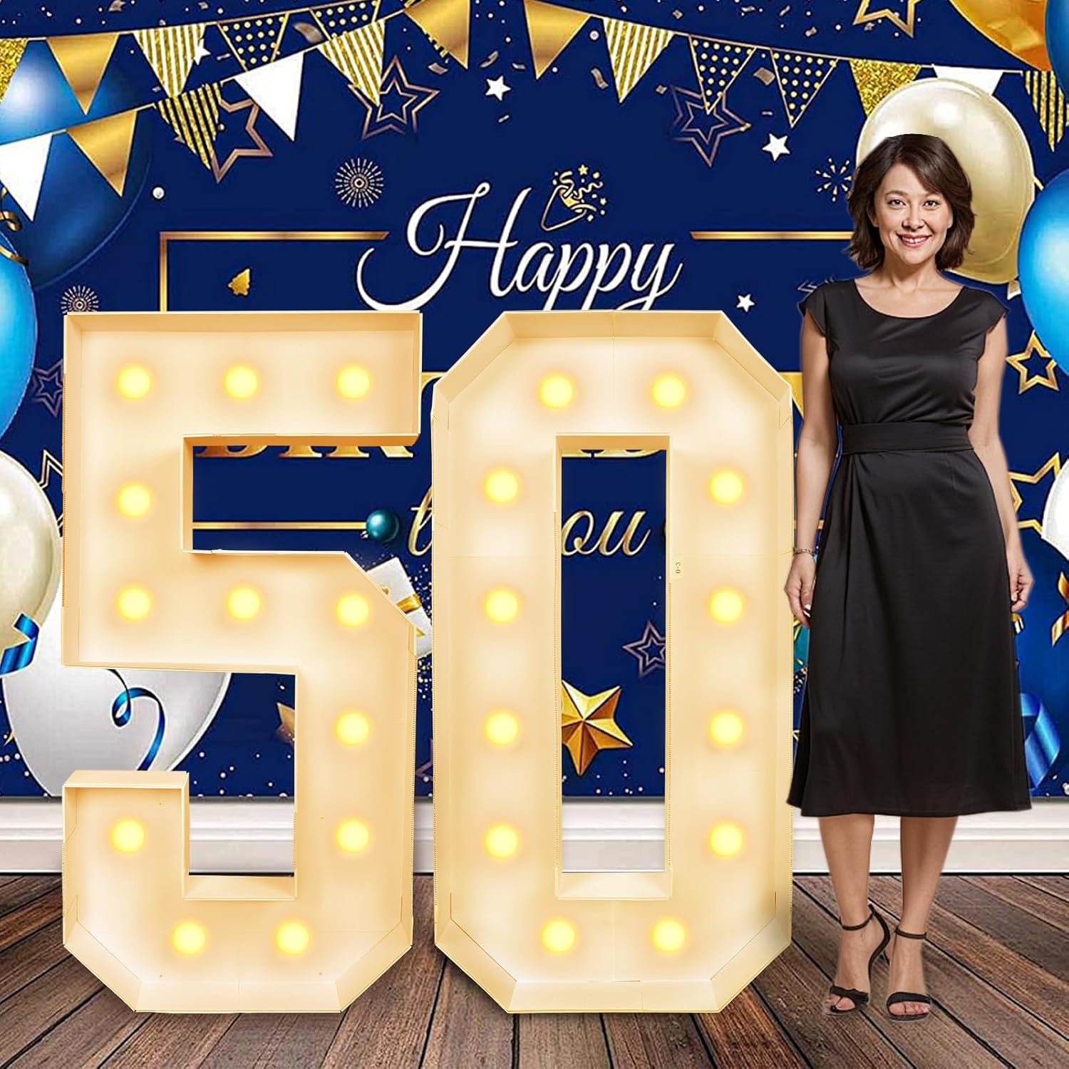 Amazon.com: Updated 4ft Marquee Number 50 for Party Decorations, Giant ...