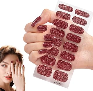 Nail Decals Semi-Cured Full-Cover Gel | Nail Stickers for Gel Finish for Women Girls Teenagers Daily Party Travel Vacation Home Salon DIY Kit Manicure Decoration