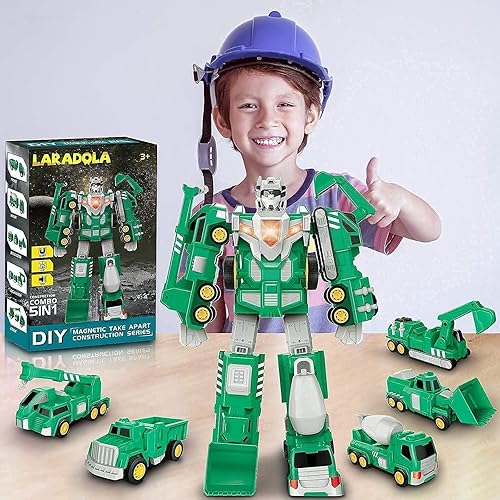 Miniatura 9 de Laradola Juguetes para niños de 3, 4, 5, 6, 7, 8 años, juguetes de dinosaurio desmontables para niños de 3 a 5 años con 5 en 1 de construcción