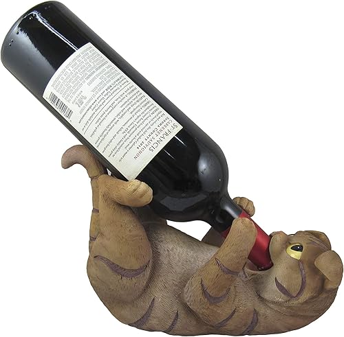 Miniatura 6 de DWK Soporte para botellas de vino para gatos | Decoración de encimera de cocina | Soportes de vino | Vineras para Poner Botellas en Casa |