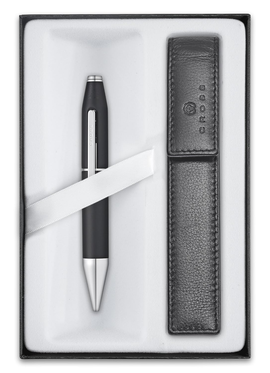 Cross X Rollerball Pen with Leather Case Feed Mechanism Ink Colour Black