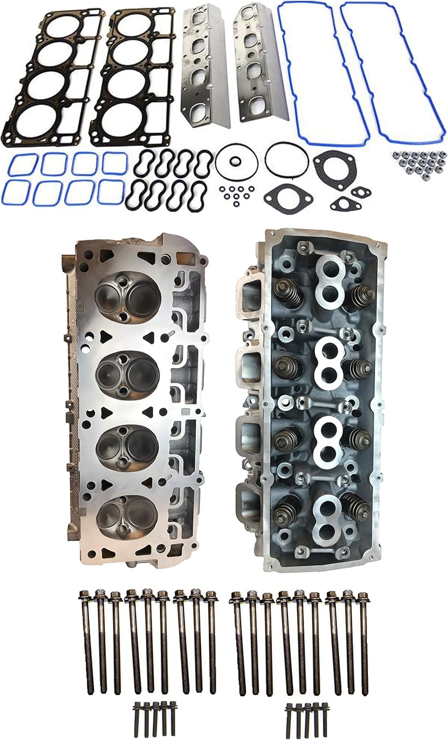 ADV Remanufactured HEMI 5.7 OHV Cylinder Head Pair V8 EAGLE 300 Challenger Charger Magnum Cherokee with Head Gasket Set & Head Bolts 2009-2021 (CORE RETURN REQUIRED), 53021616DE / 53021616DD