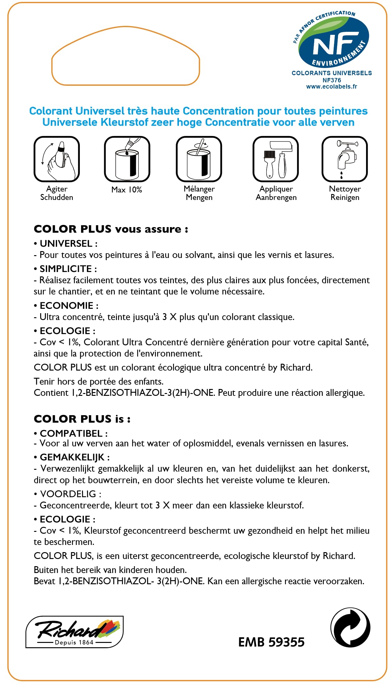 Colorant Universel TRIPLE CONCENTRE 30ml GRIS TAUPE Made in France