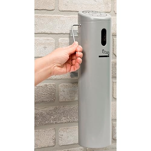 Miniatura 2 de Commercial Zone Sistema giratorio de salida de cenicero montado en la pared asegurado Color: Negro