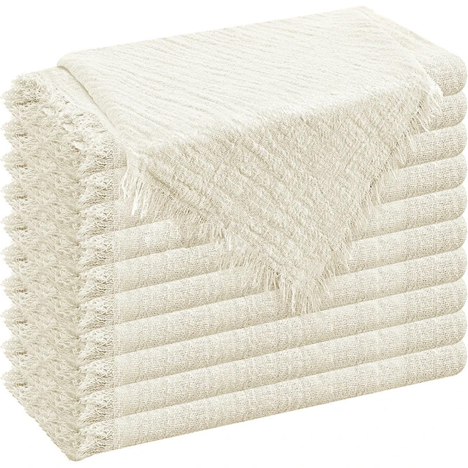 Servilletas de Tela Servilletas de Tela Borde pequeño absorbentes, 40x40cm, 2/6/12 Uds., adecuadas for decoración Mesa Restaurante, servilletas(Orange 12pcs)