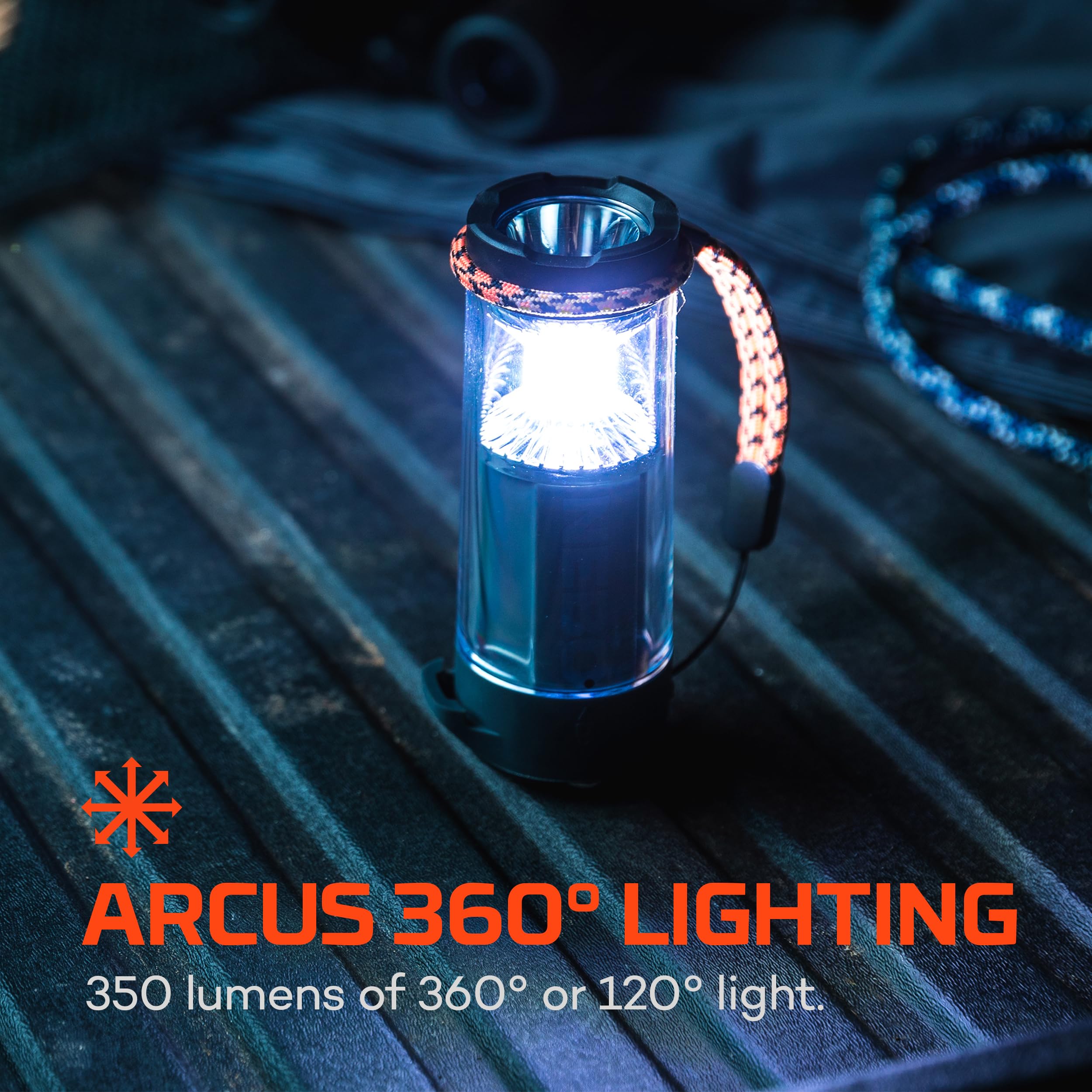 NEBO Galileo Tempest 350 Lumen Waterproof Lantern - with 360° ARCUS LED Technology, Magnetic Base & Multiple Light Modes - Image 2