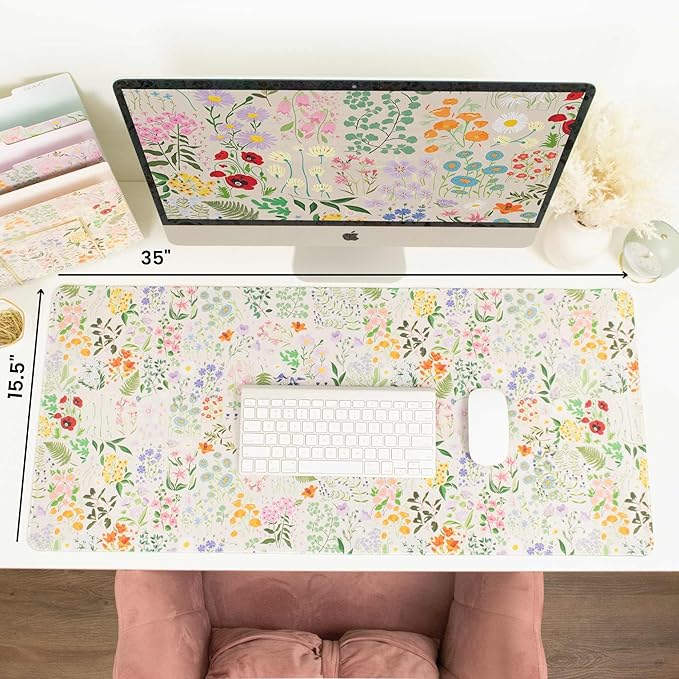 Alfombrilla de escritorio XL bloom daily planners 35x15.5 pulgadas miniatura 6