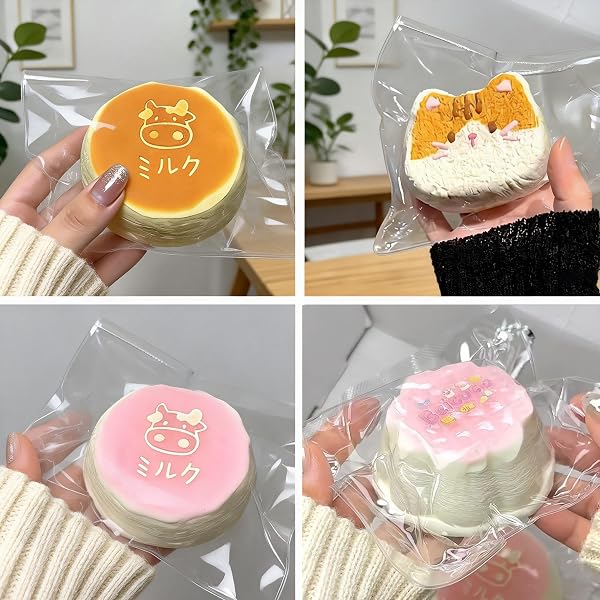 スクイーズケーキおもちゃ ぷにぷに 水感 ストレス解消 おもちゃ 減圧グッズ 低反発 握って ストレス発散 触感いい スクイーズおもちゃ 大人 誕生日 新年 クリスマス プレゼント ギフト(Aピンクの牛) - 5
