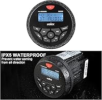 Vista 8 de Radio estéreo marina Bluetooth para barcos, sintonizador FM para barcos, carrito de golf, ATV, UTV y jacuzzis de spa, transmisión de medios digitales
