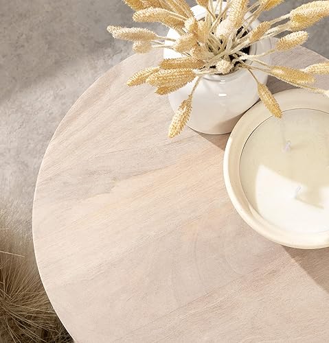 Miniatura 24 de Kate and Laurel Aja - Mesa auxiliar moderna de 15 x 15 x 23 pulgadas, color marrón nogal; mesa decorativa de madera geométrica moderna para Café