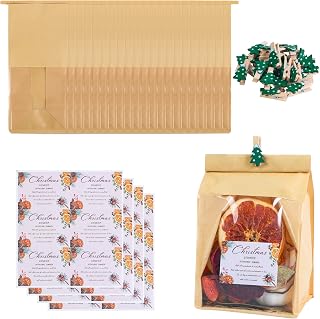 24 Set Christmas Potpourri Bags Paper Pack Holiday Party Decor Bathroom for Balsam Fir Pine Scented Ornaments DIY Crafting Fragrance for Home Xmas Party Decor