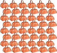 Vista 8 de Yeshone 48 cencerros de metal con asas que hacen ruido fuerte, cencerros de percusión de mano pequeños para eventos de fútbol, bodas, graduaciones