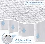 Textured Waffle Weave Shower Curtain 256GSM Heavy Duty Thick Fabric with Weighted Hem, Luxury Hotel-Quality Shower Curtain for Bathroom Water-Repellent & Washable Bath Curtain, 72 x 72 in, White