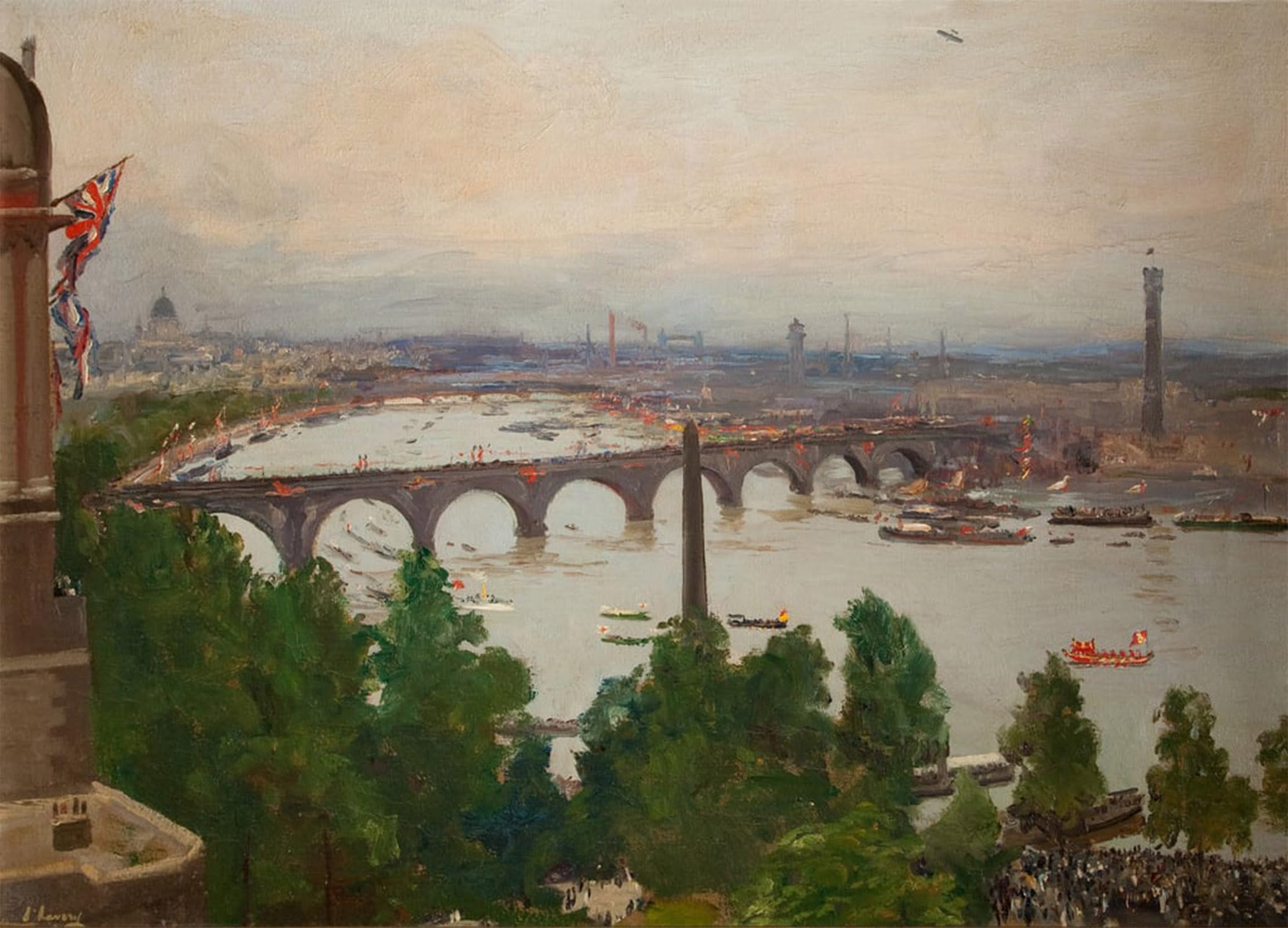 Art tableau le spectacle de la rivière Lavery affiche impression déco murale 60x90