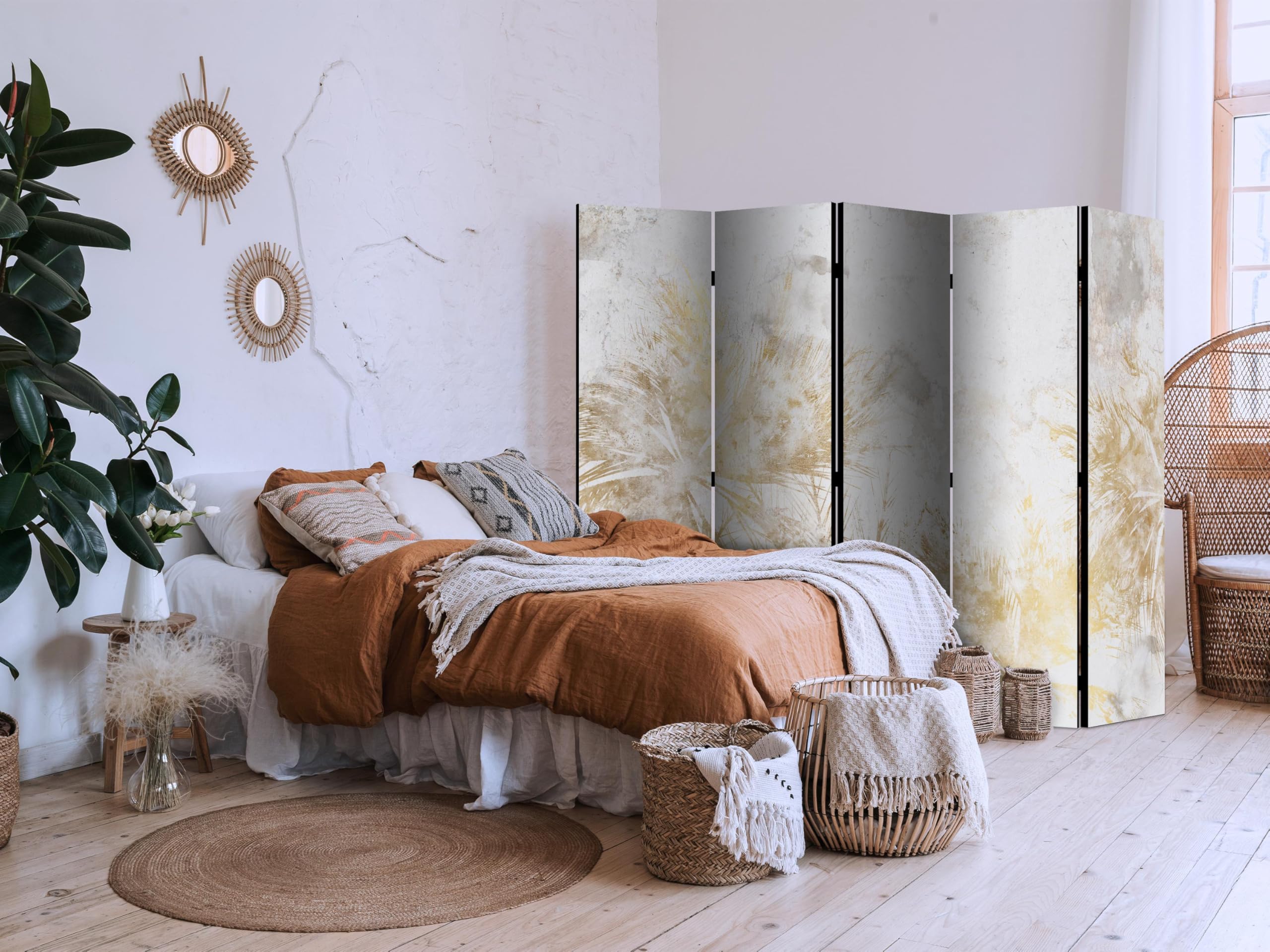 murando - Paravent Décoratif Intérieur Acoustique, Aquarelle, 225x172 cm