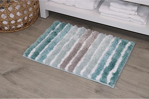 Miniatura 18 de Alfombras de baño extra suaves, absorbentes, antideslizantes, de secado rápido, lavables a máquina, de felpa cómodas para suelo de baño, bañera,