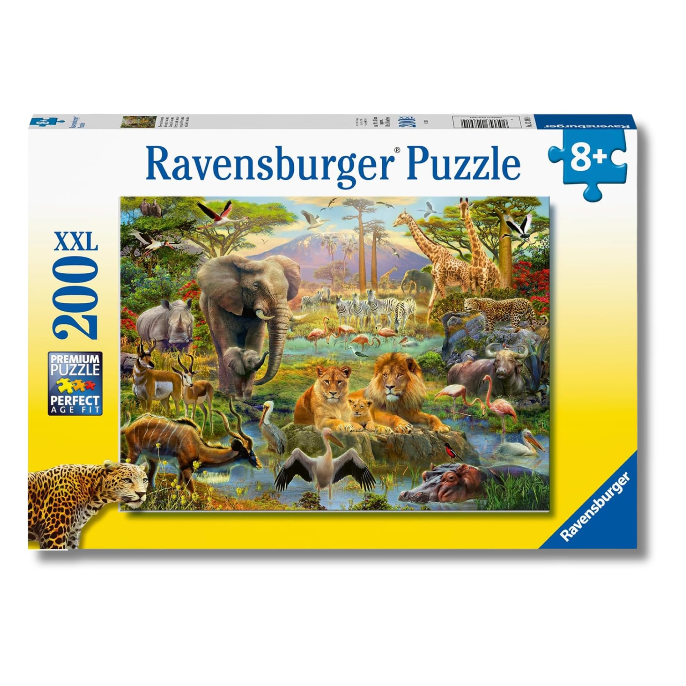 Ravensburger - Puzzle Animali della savana, 200 Pezzi XXL - Puzzle Bambini 8 Anni, Giochi Educativi e Divertenti, Idee Regalo
