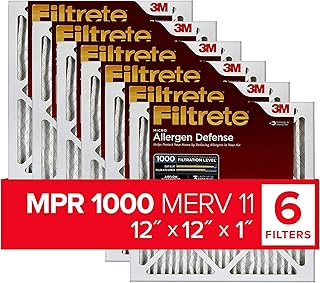 Filtrete Micro Allergen Defense HVAC Air Filter, Delivers Cleaner Air Throughout Your Home, Uncompromised Airflow, MPR 100...