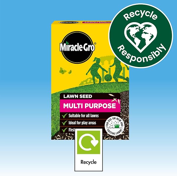 Miracle-Gro Multi Purpose Lawn Seed, Child & Pet Friendly, Coverage 33m2, 1kg Box - 5