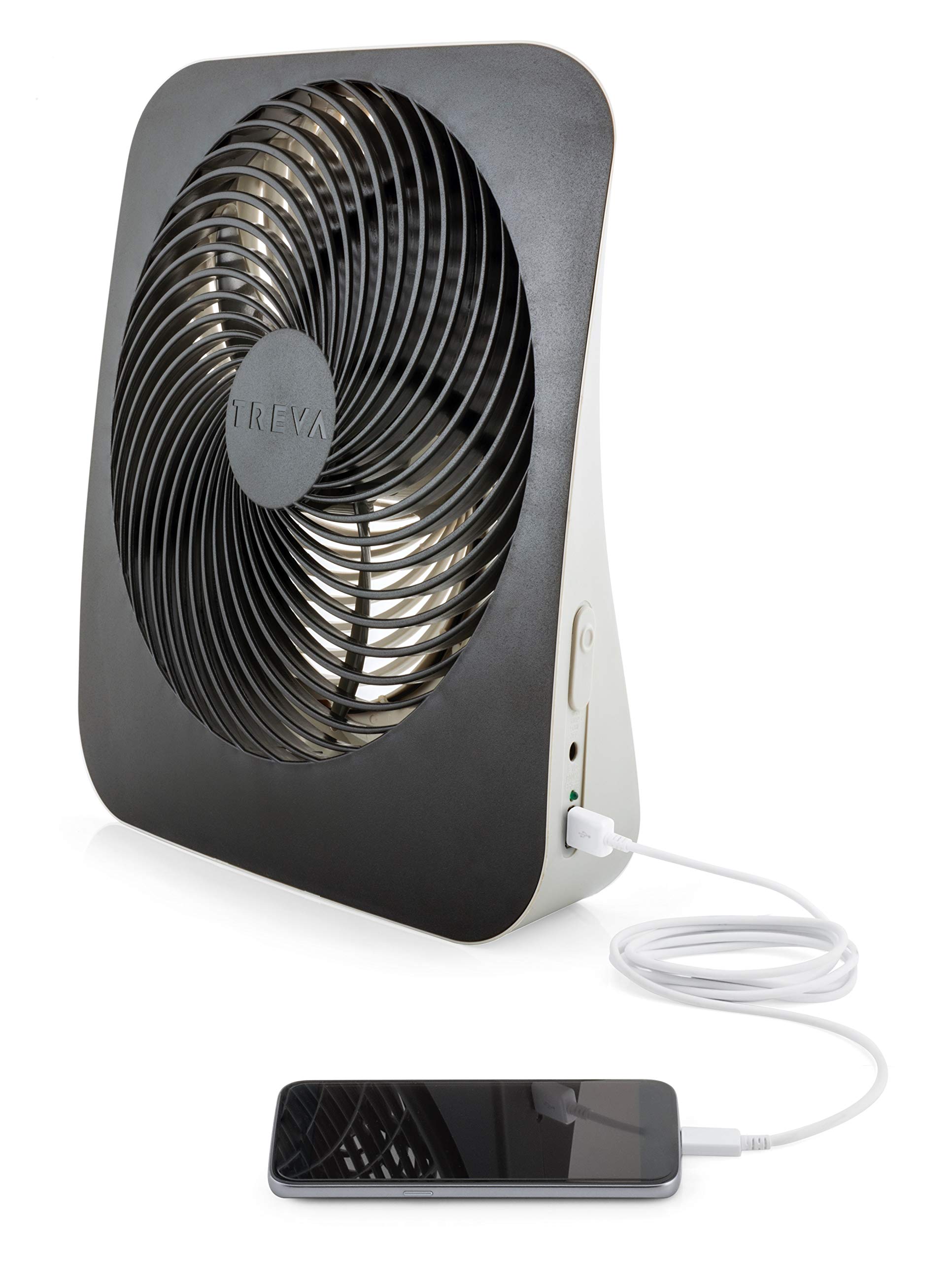 Buy Treva 10Inch Portable Desktop Battery Fan, Powered by Battery and