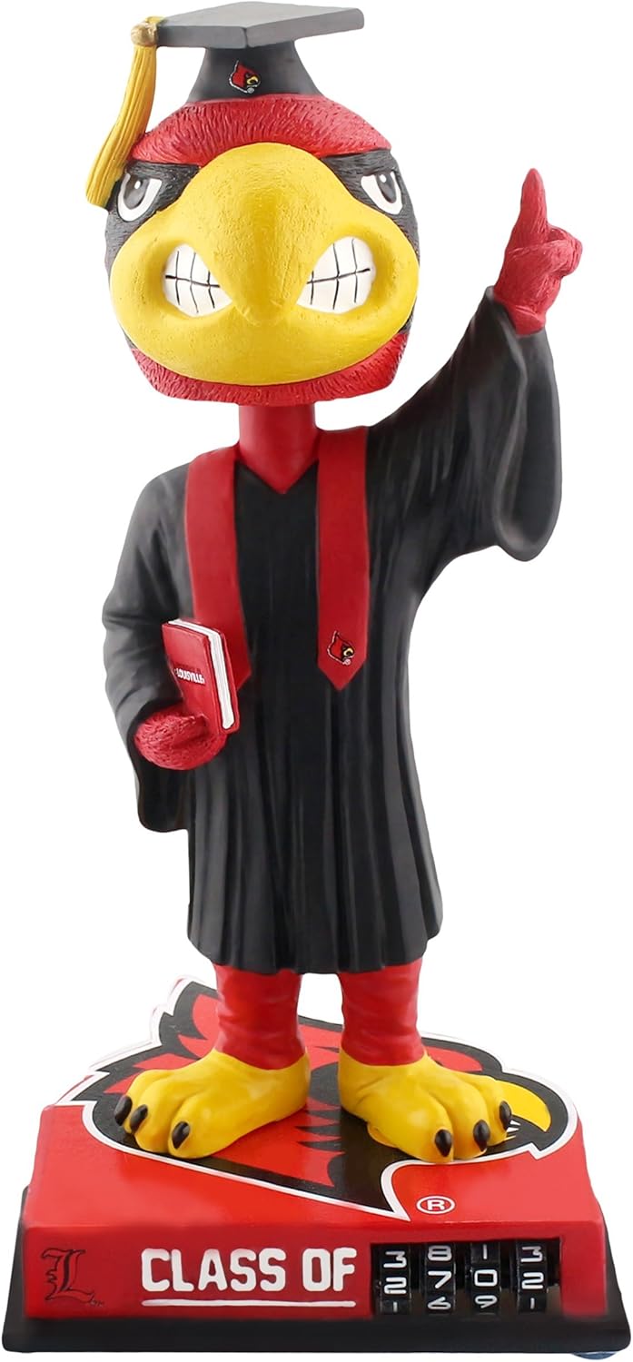 FOCO Louie Louisville Cardinals Graduation Special Edition Bobblehead