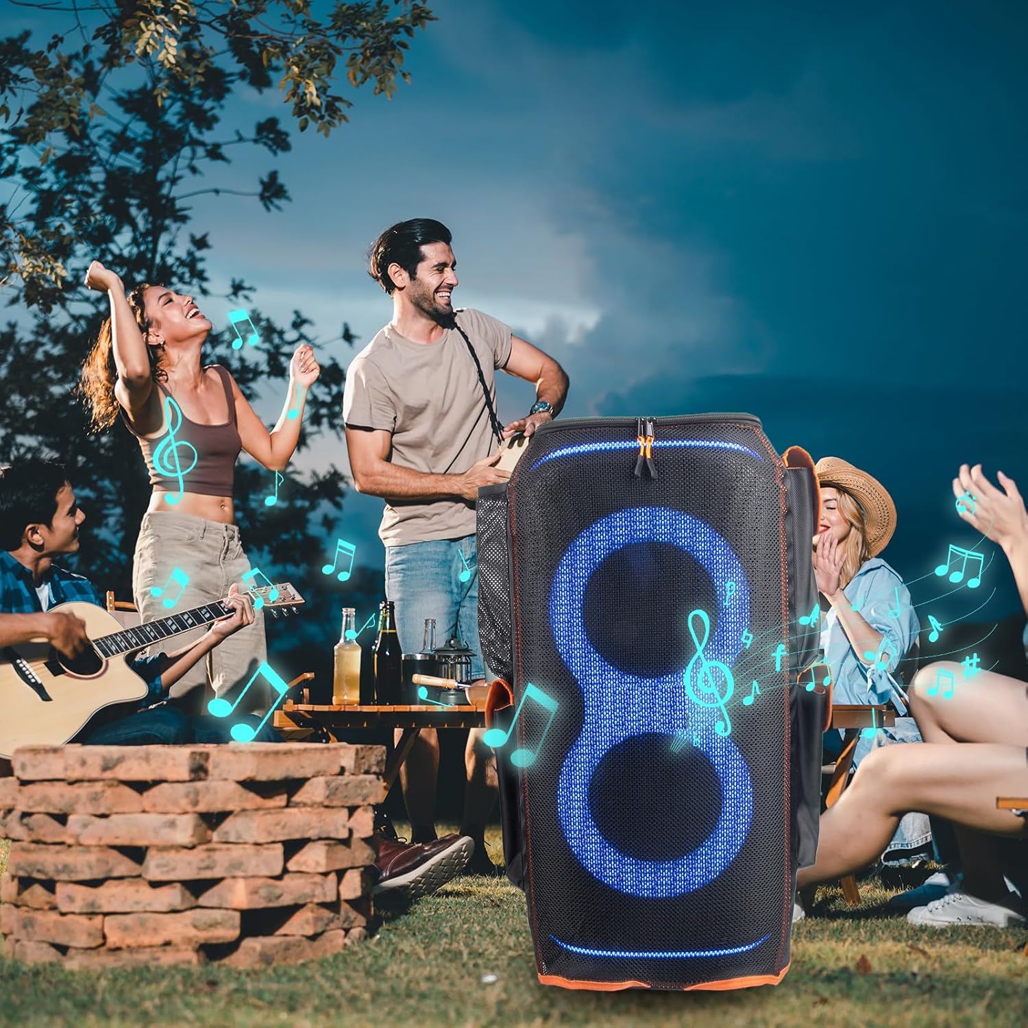 Protective Cover for PartyBox Stage 320 Speaker Double-Layer Shield, Scratch-Resistant, Dust proof Shell, Custom Fit Speaker Jacket, Breathable Mesh Sleeve, w/4 Storage Pockets (partybox 320) - Image 7